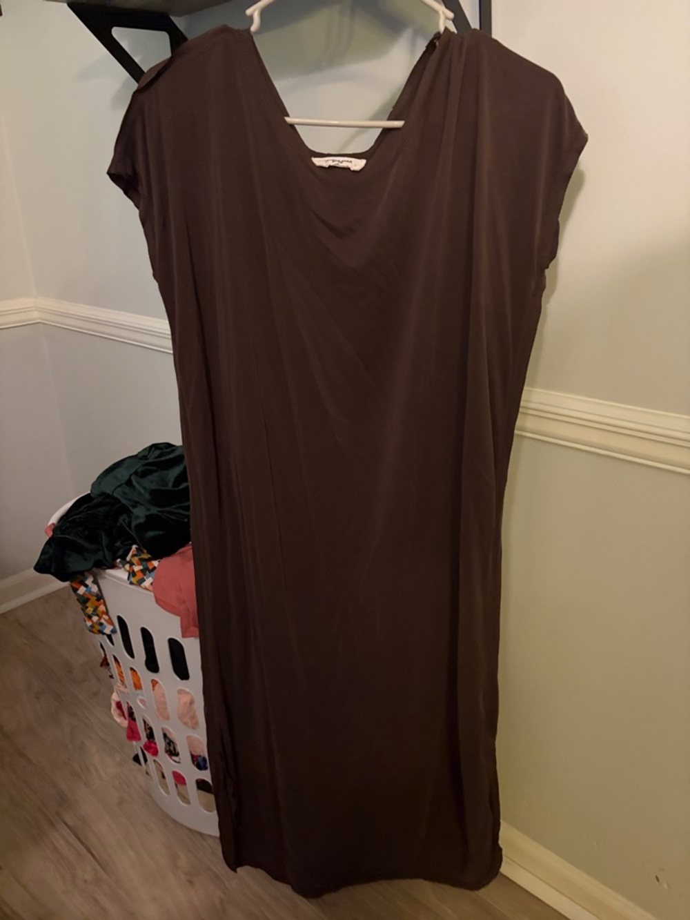 Double Zero Brown V-Neck Maxi Dress